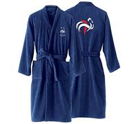 FFF Champions Peignoir Adulte 100% Coton | OEKO-TEX | Taille L | Bleu