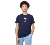 FFF Nike IH2261-498 T-Shirt de Football (Enfants Plus âgés), Bleu Noir, Taille L