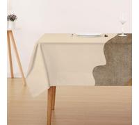 FFFASFY Nappe Carrée 140x140 cm, Nappe Imperméable Anti Tache, Bohème Nappe Brun Lavable en Machine, Linge de Table pour Table Basse, Salle à Manger et Jardin Extérieur