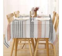 FFFASFY Nappe Carrée 140x140 cm, Nappe Imperméable Anti Tache, Couleur Unie Nappe Gris Foncé Lavable en Machine, Linge de Table pour Table Basse, Salle à Manger et Jardin Extérieur