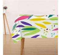 FFFASFY Nappe Carrée 180x180 cm, Nappe Imperméable Anti Tache, Moderne Simple Nappe Blanc Lavable en Machine, Linge de Table pour Table Basse, Salle à Manger et Jardin Extérieur