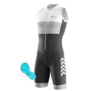 FFFF & OLFEH Mens Pro trifonction manches courtes Triathlon plus proche pour le Racing Tri Suit, pour Course À Pied, Natation, Cyclisme Body (Q9,XS)