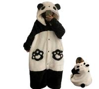 FFFF & OLFEH Pijamas Mujer Invierno Algodon Largo Manga Larga Ropa de Lana de Coral Traje de Franela de otoño e Invierno (White,TG)