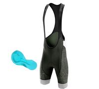 FFFF & OLFEH Shorts de Cyclisme Cuissard de Cyclisme Homme,Short Velo Rembourré Cuissard VTT Court Ete a Bretelle,Bib Séchage Rapide et Respirant (13,6XL)