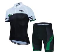 FFFF & OLFEH Vêtements Cyclisme Pro Homme Tenue Cycliste Manche Courte, Maillot Cyclisme Homme Été Jerseys VTT avec 9D Gel Tenue VTT Homme SéChage Rapid Shirt Cuissarde Cycliste (Green,5XL)