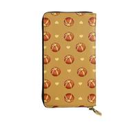 FFGhjk Buttered Bread Portefeuille long en cuir avec compartiment zippé pour femme Porte-cartes de crédit