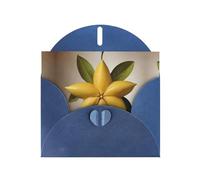 FFGhjk Carte de vœux imprimée étoile à cinq branches bleue (avec enveloppe) | 15,2 x 10,2 cm - Parfait pour Thanksgiving, anniversaires, mariages, fêtes de vacances