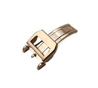 FFHAO Boucle déployante en acier inoxydable 316L pour IWC Pilot Mark Portugieser Or rose Bracelet en caoutchouc Fermoir pliable 18 mm 20 mm, 20 mm, Agate
