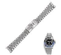 FFHAO Bracelet de montre de rechange Jubilé en acier inoxydable avec fermoir Oyster pour Rolex GMT Master II Date Just 20 x 21 mm, For GMT II(20mm), Agate