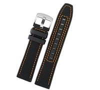 FFHAO Bracelet de montre en caoutchouc de toile de 22 mm pour homme MIDO M038/M038431A Series Soft Watchbands, 22mm, Agate