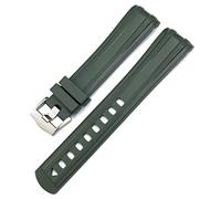 FFHAO Bracelet de montre en caoutchouc fluo incurvé de 19 mm, 20 mm, 21 mm pour montre Omega Speedmaster Moon pour Seamaster 300 AT150 Soft Bracelet, 20mm, Agate