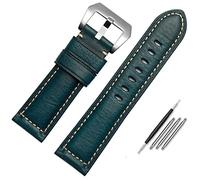 FFHAO Bracelet de montre en cuir italien pour homme Panerai Seiko Citizen Jeep, chaîne de montre en cuir italien de 22 mm, 24 mm, 26 mm, 24mm, Agate