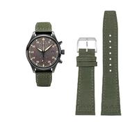 FFHAO Bracelet de montre en nylon haute densité pour IWC Pilot Portugal Bracelet de montre 20 mm 21 mm 22 mm Noir Armygreen Bleu, 22mm, Agate