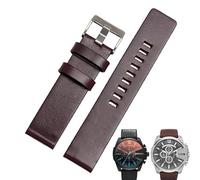 FFHAO Bracelet en cuir de vache pour bracelet Diesel DZ7312 | DZ4323 | DZ7257 avec boucle ardillon en acier inoxydable 24 26 27 28 30 mm, 28mm, Agate
