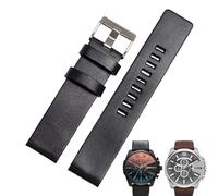 FFHAO Bracelet en cuir de vache pour bracelet Diesel DZ7312 | DZ4323 | DZ7257 avec boucle ardillon en acier inoxydable 24 26 27 28 30 mm, 24mm, Agate