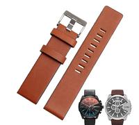 FFHAO Bracelet en cuir de vache pour bracelet Diesel DZ7312 | DZ4323 | DZ7257 avec boucle ardillon en acier inoxydable 24 26 27 28 30 mm, 26mm, Agate