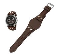FFHAO Bracelet en cuir véritable pour Fossil CH2592 CH2564 CH2565 CH2891CH3051 Bracelet de 22 mm pour homme avec style rivet, 22mm, Agate