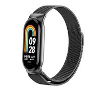 FFHDJL Bracelet à boucle milanaise pour Xiaomi Mi Band 8 NFC en acier inoxydable à libération rapide Correa Miband8 Bracelet Mi Band 8 Accessoires Bracelets de montre (noir)