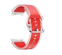 FFHDJL Bracelet d'été de 20 mm pour Samsung Galaxy Watch 7 FE 40 mm Watch 6 Classic 47 mm, accessoire de randonnée pour homme et femme (rouge transparent, 5 Pro 45 mm)