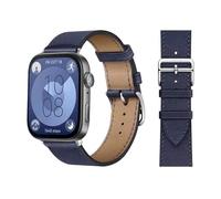 FFHDJL Bracelet rétro en cuir de vache italien pour Huawei Watch Fit 3 Bracelet de rechange rapide Correa pour montre Huawei Fit 3 Fit 2 (bleu marine foncé 21, Fit 3)
