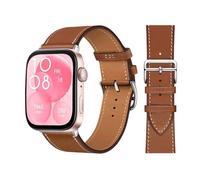 FFHDJL Bracelet rétro en cuir de vachette italien pour Huawei Watch Fit 3 - Bracelet de rechange rapide Correa pour montre Huawei Fit 3 Fit 2 (Marron 01, Fit 2)