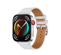 FFHDJL Correa Bracelet de rechange en cuir de vachette italien pour Huawei Watch Fit 3 Blanc