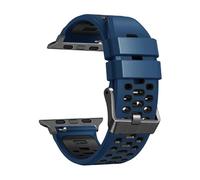 FFHDJL FKM - Bracelet de montre en caoutchouc pour Apple Watch Band Ultra 49 mm, accessoires de montre 9, 8, 7, 6, 5, 4, SE, 45 mm, 44 mm, 42 mm (bleu, 42 mm)
