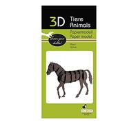 fFidolin Modèle en papier 3D - Cheval, Activités Manuelles, en papier, l/h/p : env. 12 × 9 × 4,5 cm (monté)