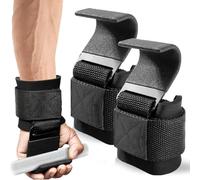 Crochets de levage de poids, rembourrage pour le poignet, paire de sangles, poignées recouvertes de caoutchouc, antidérapant, de 8 mm, poignée à la main, support Deadlift