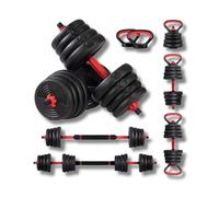 Set De Manubri De Palestra Réglables 6 En 1 Avec Disques Balançoire