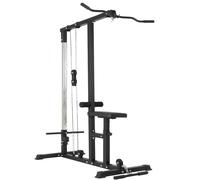 Station LAT Machine Pulley Pull Down Tower Banc Multifonction en Acier Barre Triceps Max 280 KG Entraînement Musculaire