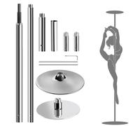 FFitness PALO Pole Dance Professionnel Argent Spinning 39 cm 2,75 m