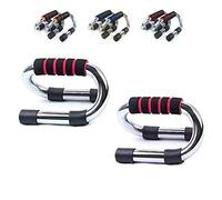 FFitness Push Up Stand Bars Mixte, Rouge, Taille Unique