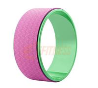 FFitness Roue de Yoga Anneau d'activité Pilates Gym Body Training Stretching Circle Wheel en Plastique ABS et TPE antibactérien, Rose