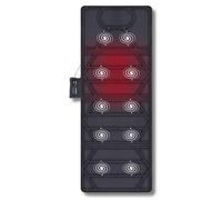 FFitness Tapis de Massage avec Chaleur Matelas avec 10 Moteurs Vibrant Lit Relaxant pour Massage sur Tout Le Corps Chaise Pliable et Souple