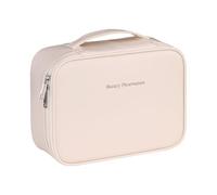 FFKQHCF Nouvelle trousse de maquillage amovible - Spacieux, premium, multi-usages, design minimaliste, Crème d'abricot, Minimalisme urbain