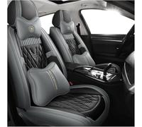 ffLilee Ensembles Housses Siège pour Opel Mokka B/GS Line+/ Ultimate 2021-2025,5 Places PU Cuir Ensemble Complet Housses Coussins Siège Couvre Interieur Accessoires,Luxurious_Set-D-Grey