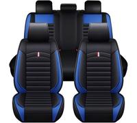 ffLilee Ensembles Housses Siège pour Skoda Fabia 2000-2025,5 Places PU Cuir Ensemble Complet Housses Coussins Siège Couvre Interieur Accessoires,Standard-C-Blue