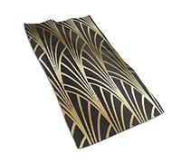 FFLSDR Serviette de Bain Art Nouveau Art Déco Or Noir Motif Serviette de Plage Ultra Durable Hôtel Serviettes de Voyage Débarbouillette Visage Serviette 40 X 70 cm