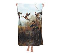 FFLSDR Serviette de Plage Chasse Volant Sauvage Adulte Voyage Microfibre Grande Serviette de Bain Couverture de Plage absorbante Douce 80X130CM