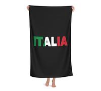 FFLSDR Serviette de Plage Italia Italia Drapeau Italien Microfibre Grande Serviette de Bain pour Adultes Couverture de Plage absorbante à séchage Rapide 80X130CM