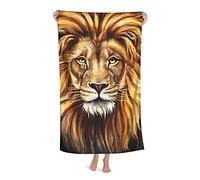 FFLSDR Serviette de Plage Lion Adulte Voyage Microfibre Grande Serviette de Bain Couverture de Plage absorbante Douce 80X130CM