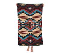 FFLSDR Serviette de Plage Motif amérindien Microfibre Grande Serviette de Bain pour Adultes Couverture de Plage absorbante à séchage Rapide 80X130CM