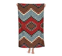FFLSDR Serviette de Plage Motifs amérindiens Grande Serviette de Bain en Microfibre pour Adultes Couverture de Plage absorbante à séchage Rapide 80X130CM
