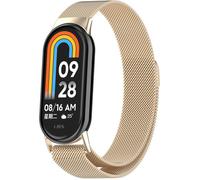 FFO2World Bracelet milanais élégant et léger en acier inoxydable avec fermoir magnétique pour Xiaomi Smart Band 10/9/8 - Starlight