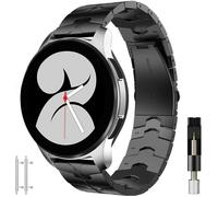 FFO2World Bracelet montre 20 mm acier inoxydable pour Samsung Galaxy Watch 7/FE/6/6 Pro/5/5 Pro/4/4 Classic/Active 2/3 - Noir
