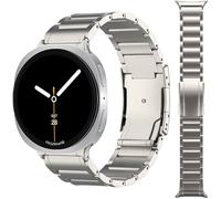 FFO2World Bracelet titane pour Galaxy Watch 8 / 8 Classic - Titane premium à maillons avec fermoir sécurisé - Titane