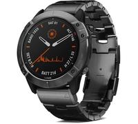 FFO2World Bracelet titane Quickfit 26 mm - Compatible Garmin Fenix 5/6/7/8, Enduro 1-3, Quatix 6/7 - Montre connectée - Noir