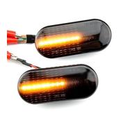 FFOCCO LED Clignotant Latéral Pour VW Pour Polo 6N 6N2 9N Pour Sharan 2 Pièces Led Marqueur Latéral Dynamique Clignotant Séquentiel Clignotant 14805294 Clignotant Dynamique (Couleur : Smoke black)