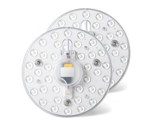 FfOcco Panneau annulaire LED 60W 50W 36W 24W 18W 12W, Panneau de Plafond Rond, Panneau de Lampe Circulaire AC 220V 230V 240V (Color : Round 24W 220V, Size : Warm White)